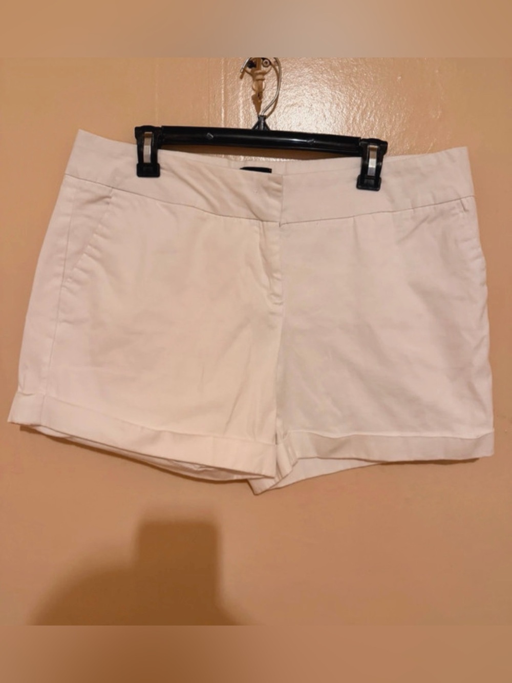 The Limited White Tailored Cuffed Shorts
